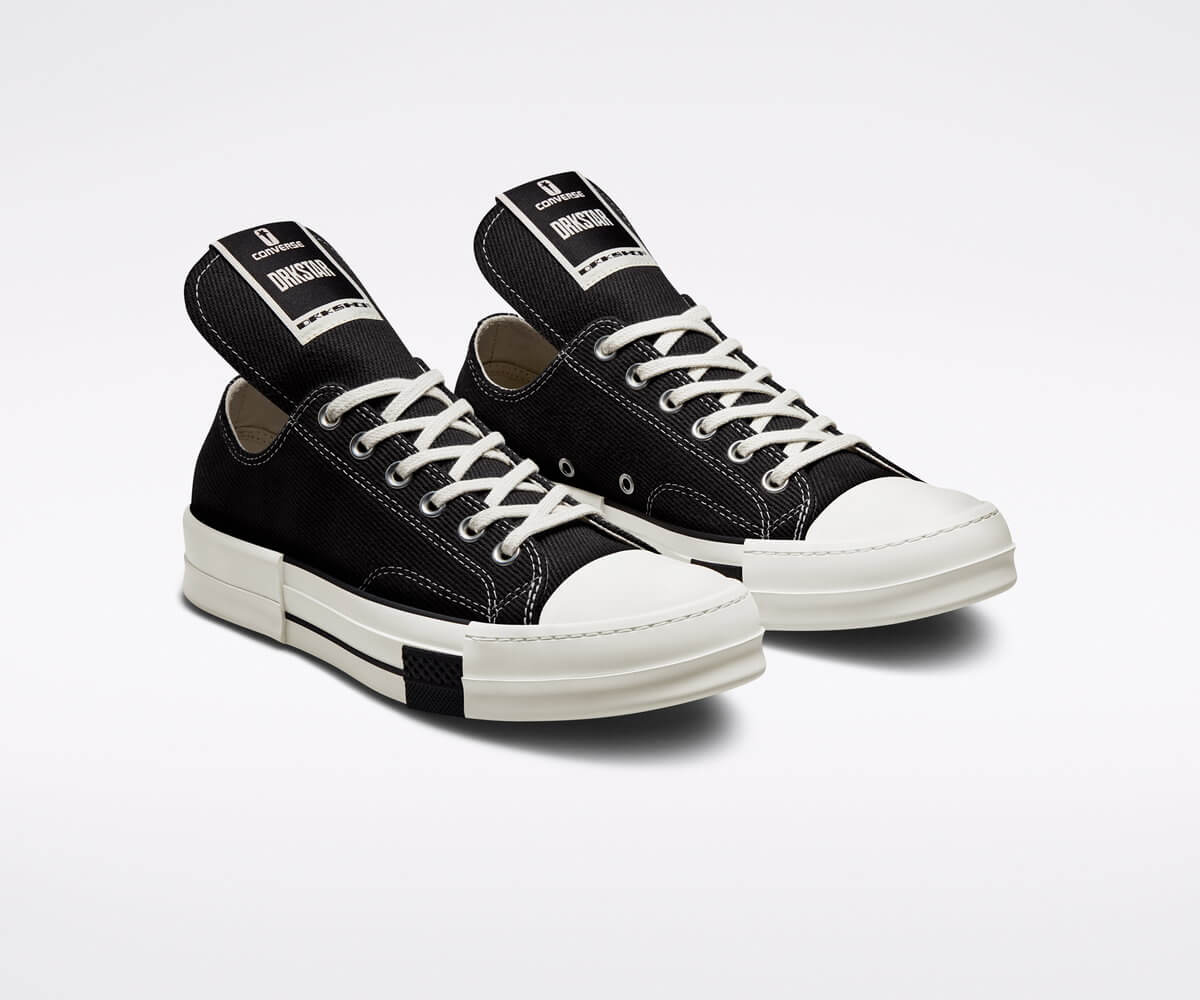 Converse x Rick Owens DRKSHDW DRKSTAR Chuck 70 Collection black & white